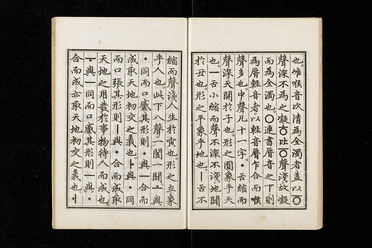 Part of the Jejahae (制字解) in the Haerye — a singular account that directly explains by what principle the consonants and vowels were designed.