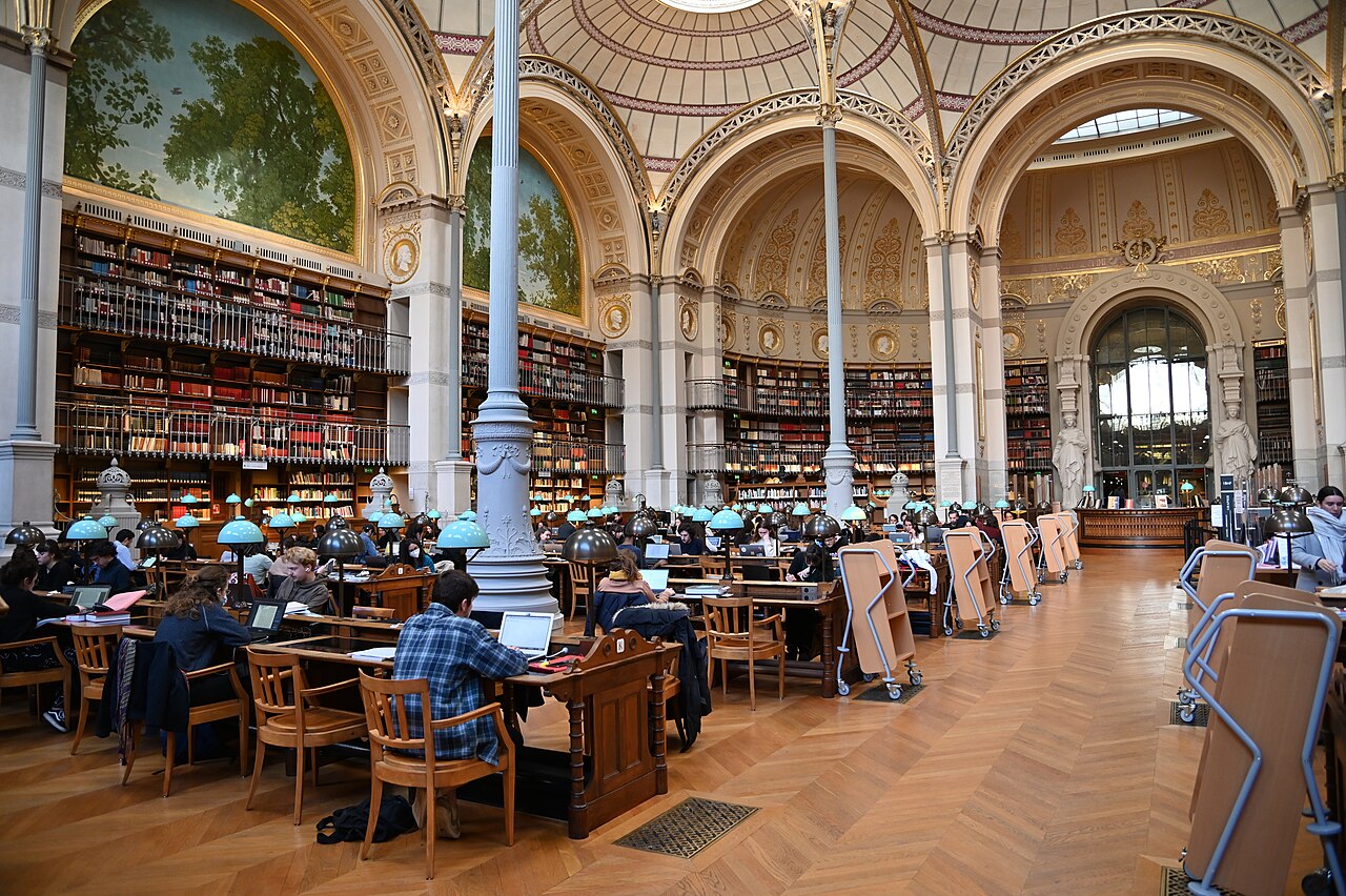 The Salle Labrouste reading room of the Bibliotheque nationale de France (BnF), where the lower volume of the Jikji has been held since Henri Vever's 1950 donation.