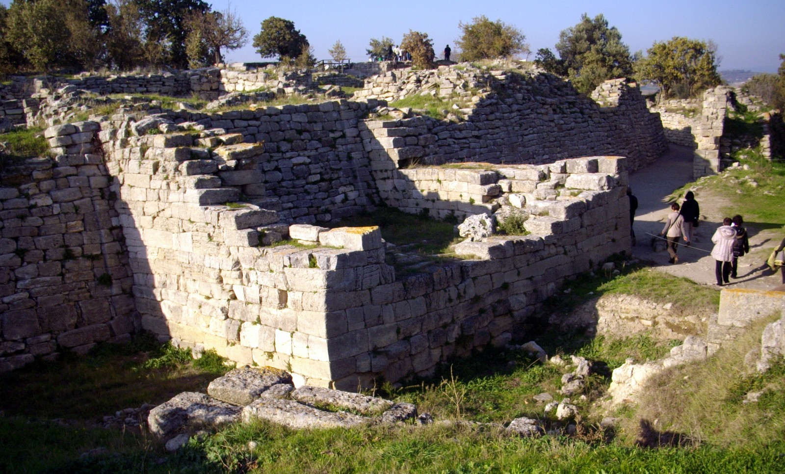 Wall remains near the east gate of Troy VI at the Hisarlik archaeological site