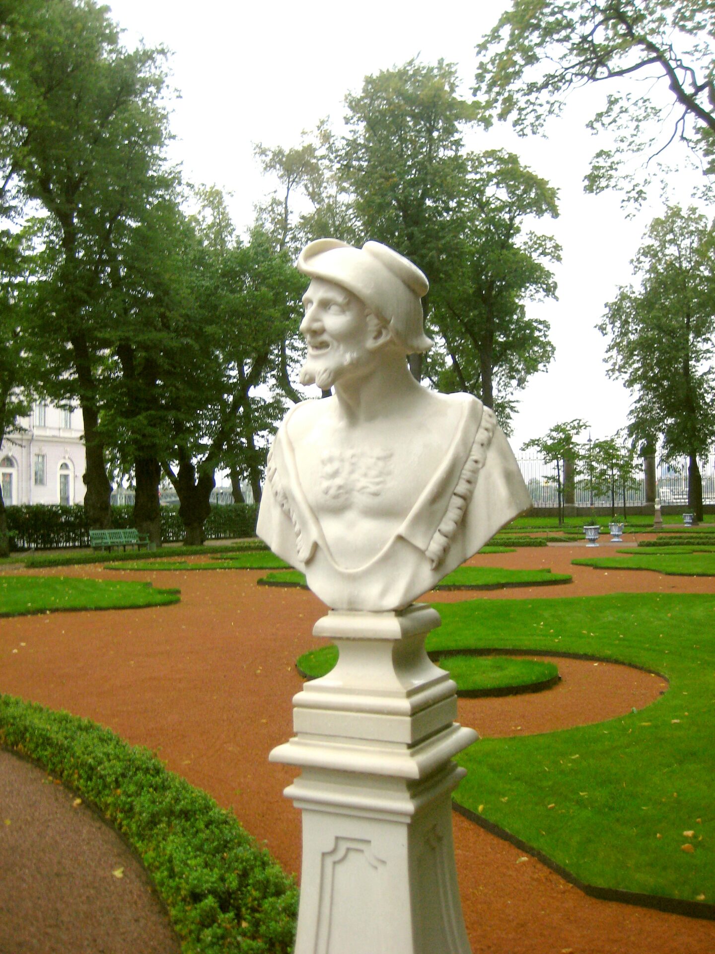 Photo of a bust of the ancient Greek philosopher Democritus